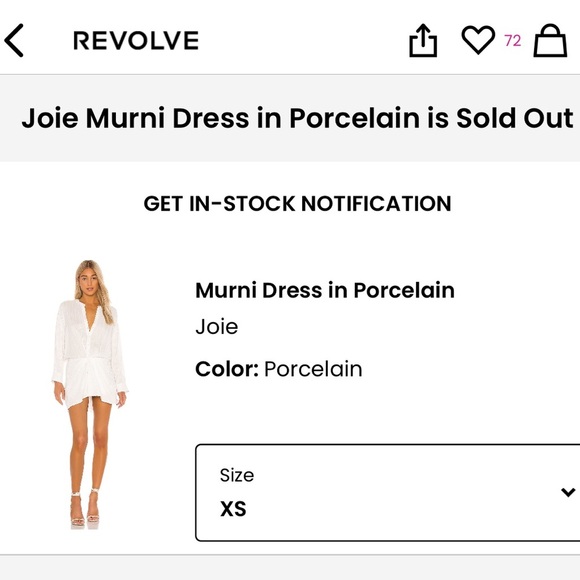 NWOT RARE Joie Murni Dress in Porcelain Size XXS - Picture 3 of 14